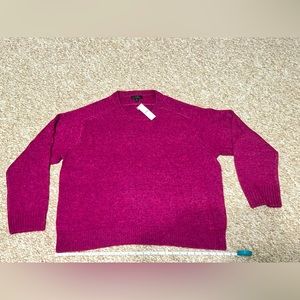 NWT J. Crew Chunky Mauve Purple XL Wool Sweater